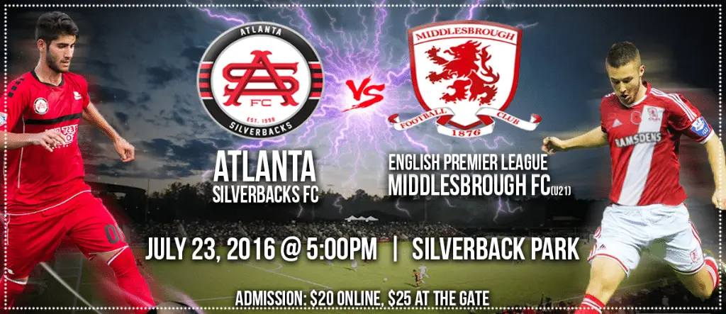 Middlesboro PRO ALERT: SILVERBACKS VS. ENGLISH PREMIER LEAGUE MIDDLESBROUGH FC U23