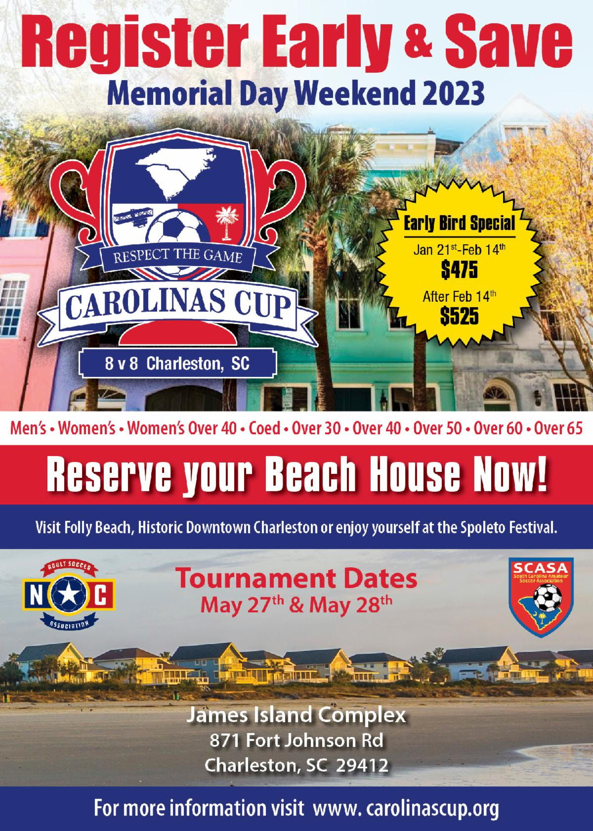 8v8 Carolinas Cup Charleston Memorial Day Weekend REGISTER NOW!!