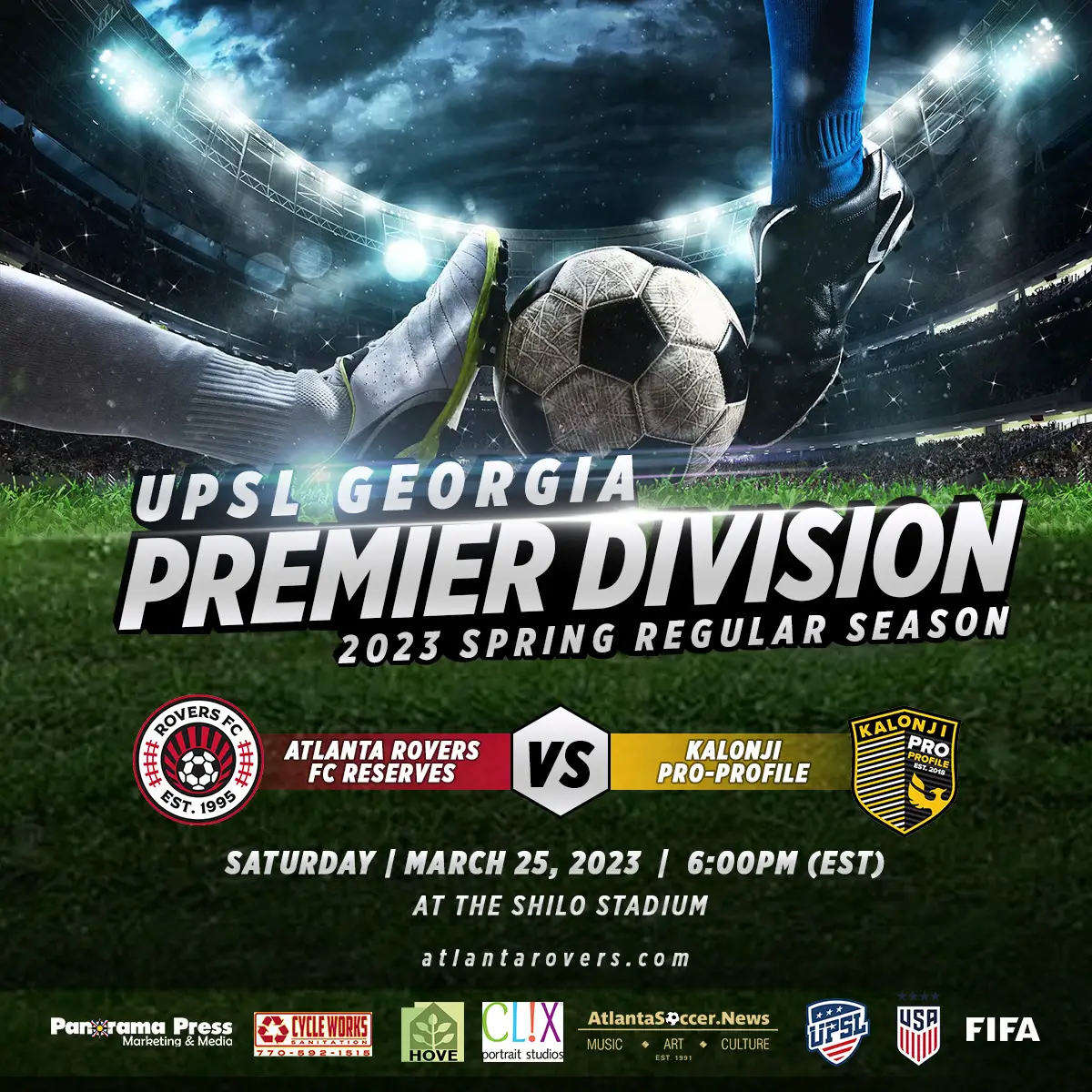 UPSL-Georgia-Premier-Division-2023-Regular-Season-ROVERS-FC-VS-KALONJI ATLANTA ROVERS FC vs KALONJI PRO-PROFILE