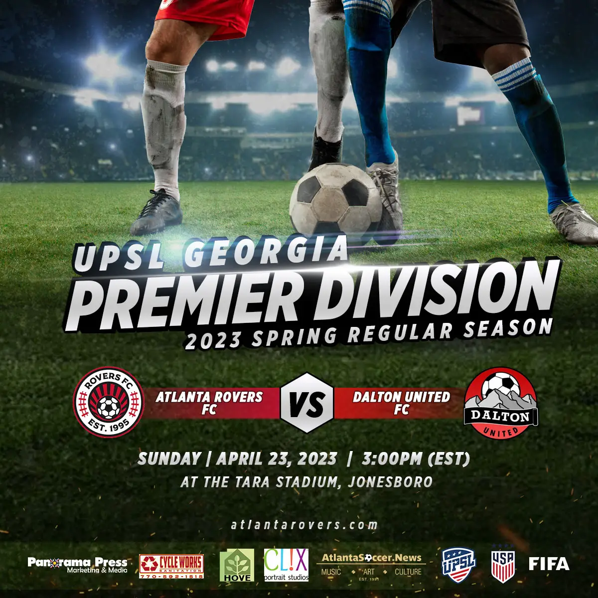 UPSL Georgia Premier Division 2023 Regular Season ROVERS FC VS DALTON UNITED FC