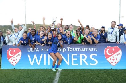 The United States U-16 Women’s National Team wins the UEFA Friendship Tournament